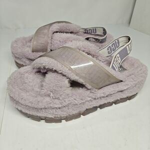 UGG Women's Fluffy Lilac Sandals